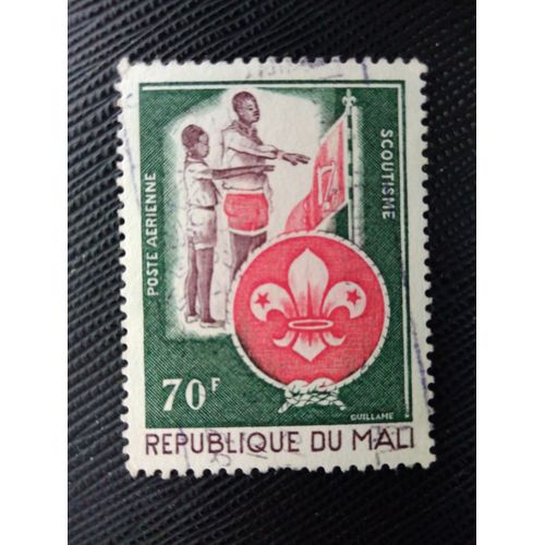 Timbre Mali Yt Pa 183 Salut Des Scouts Au Drapeau 1973 (020309 )