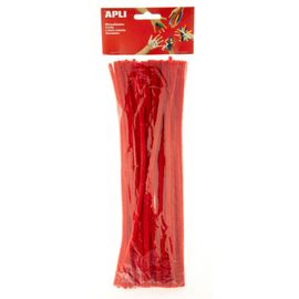 Apli Sachet De 50 Chenilles Rouges 30 Cm