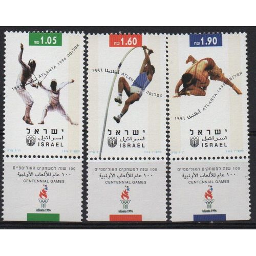 Israël Timbres Jeux Olympiques D' Atlanta 1996