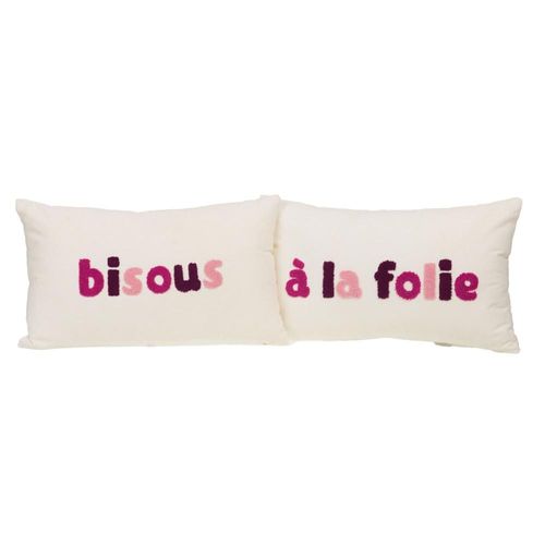 Coussin Bisous À La Folie 30x50 Cm (Lot De 2)