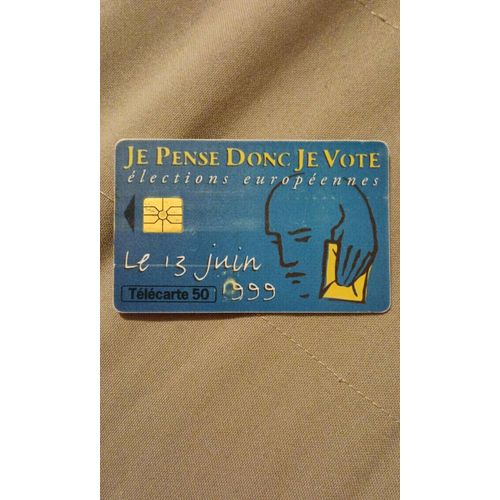 Carte Téléphonique Élection Européenne 13 Juin 1999