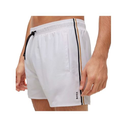 Maillot De Bain Boss Signature Homme Blanc