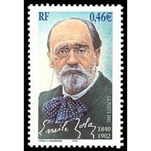 Centenaire De La Mort D'emile Zola Année 2002 N° 3524 Yvert Et Tellier Luxe
