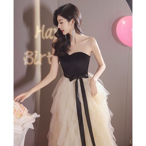 Robe De Soirée Pour L'anniversaire D'une Célébrité Lors De La Réunion Annuelle Robe De Soirée Printemps Nouvelle Fée Smocked Art Exam Fashion Trend Dresses