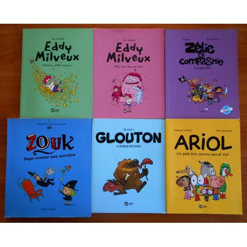 Lot De 6 Livres Album Bd Kids Ariol Glouton Zouk Eddy Milveux Bayard Jeunesse