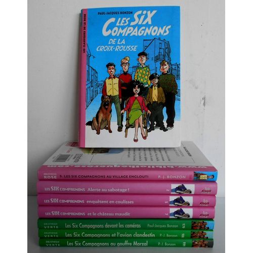 La Bibliotheque Rose & Verte Lot 8 Livres Les 6 / Six Compagnons De P. J. Bonzon