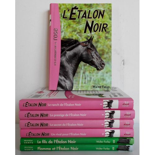 La Bibliotheque Verte & Rose Lot De 7 Livres L'etalon Noir Walter Farley Dès 10 Ans