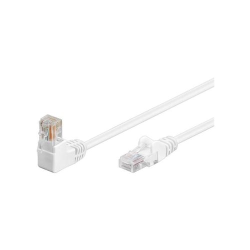 Goobay C¿ble R¿seau CAT 5e 1 angle 90¿ U/UTP CCA 15 m Blanc