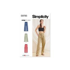 Patron Simplicity 9785 - Pantalon Décontracté Du 36 Au 54 Fr
