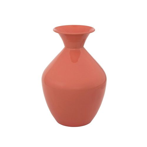 VASE MÉTAL ÉMAILLÉ 37CM ROSE FUCHSIA