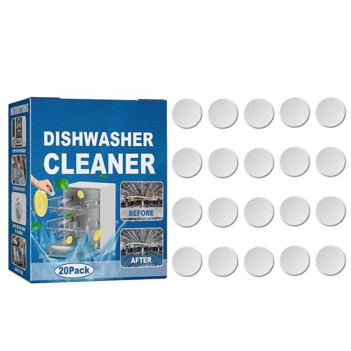 20 Pcs Tablettes pour lave-vaisselle, tablettes de nettoyage pour lave-vaisselle, tablettes d¿entretien pour l¿élimination du calcaire pour le nettoyage du lave-vaisselle