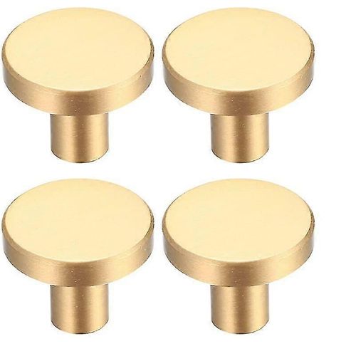 Boutons de tiroir 4 pièces, boutons de meubles en or, boutons d¿armoire ronds, boutons de tiroir en laiton doré, poignées de porte de cuisine pour la décoration - 20 * 25 mm - SNNGV
