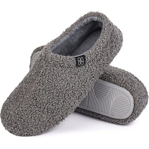 Femmes Fuzzy Curly Fur Memory Foam Mocassins Chambre À Coucher Chaussures De Maison Avec Doublure En Polairesize7-8