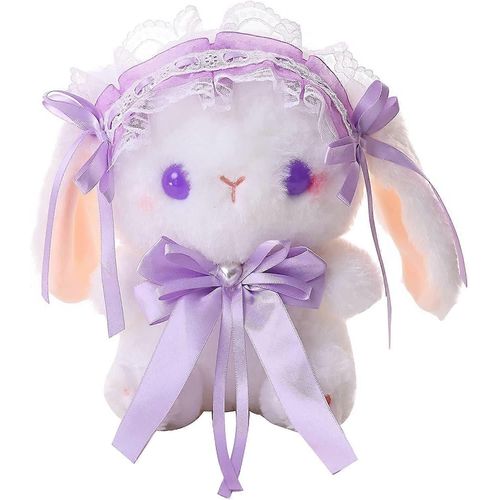 Peluche Animal Poupée Peluche Peluches, Peluche Animal Jouets, Mignons Peluches Animaux, Lolita Lapin 9 Pouces, Cadeaux Enfants Lapin (Violet)