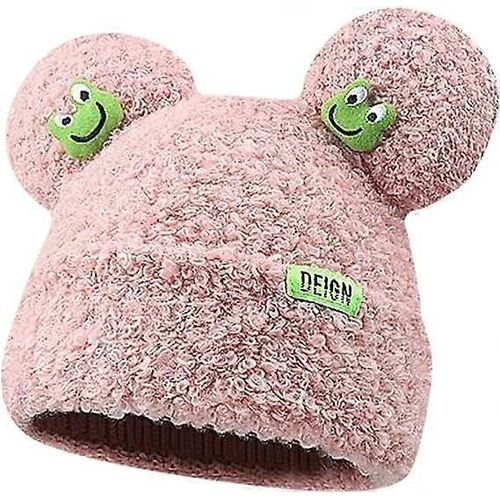 Femmes D¿Hiver Bonnets Mignon Laine Tricoté Grenouille Chapeau Femmes Dame Fille Crochet Mouton Chapeaux De Noël