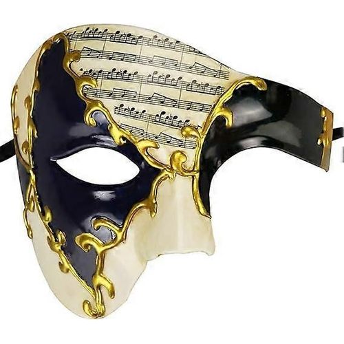 Half Face Homme Phantom Of The Opera Vintage Design Venetian Carnival Masque Mascarde
