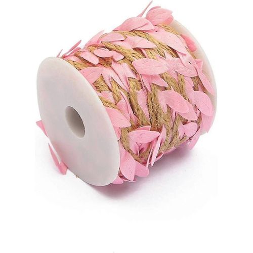 32.8 Pieds/Rouleau Corde De Chanvre Naturel Feuille Ruban 3Pcs, Multi Couleurs Artificielle Soie Feuilles String