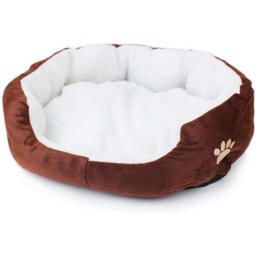 Panier Pour Animal Domestique Pour Chats Et Petits Chiens De Taille Moyenne Panier Avec Coussin Ronde Ou Ovale En Forme De Donut Gigognes Lit Pour Animal Domestique,Café,50 * 40