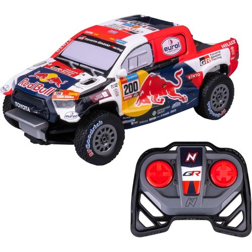 Rc 10591 Night Mode Toyota Gazoo Dakar Voiture De Rallye Télécommandée,Détails Réalistes,Phare Led,25cm,Télécommande 2,4 Ghz,Portée De 40 M,Pour Enfants À Partir De 6 Ans,Bleue