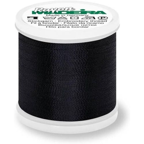 M9840-1000 Bobine De Fil À Broder Pour Machine 1000 Noir 200 M