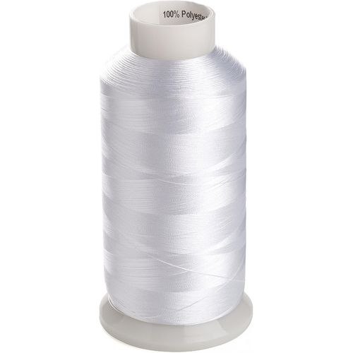 75D / 2(60Wt) Blanc Polyester Fil Machine À Broder Fil De Bobine,5000M / Spool,Pour Machine À Broder Babylock/Brother/Janome/Kenmore/Singer