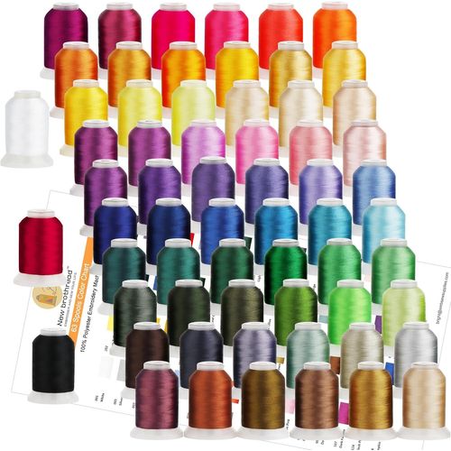 S 63 Couleurs Polyester Fil Machine À Broder-550Yds(500 Mètres) Pour Machine À Broder Et À Coudre
