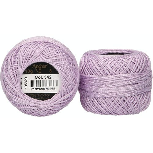 4591008-00342 Fil À Broder 100% Coton Lavande Épaisseur 8 82 M 16 G