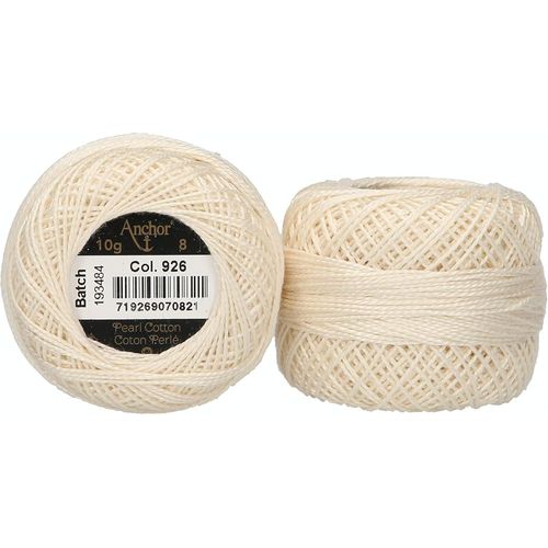 Fils À Broder,Coton,Elfenbein,Stärke 8,82m,Set De 16 Pièces