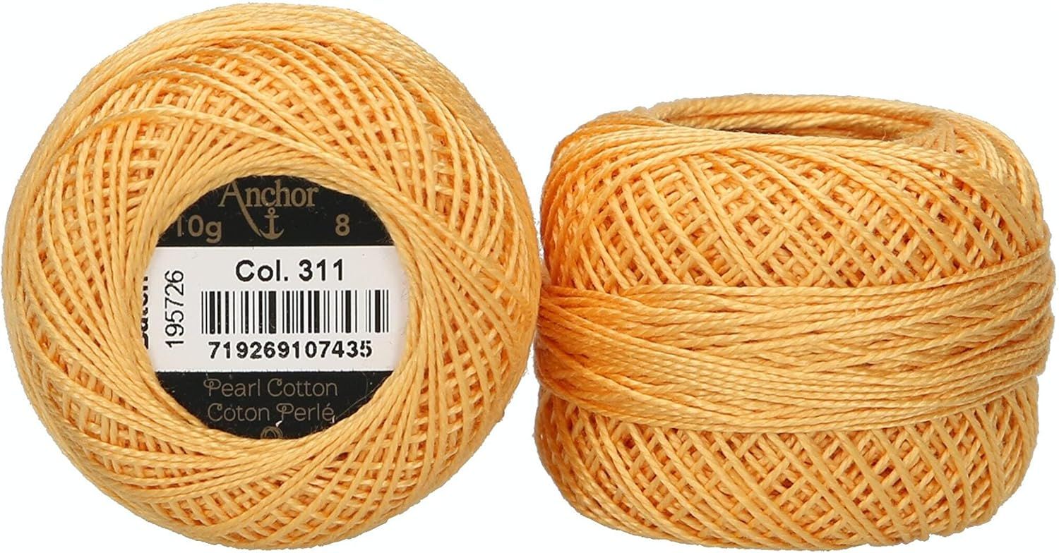 4591008-00311 Fil À Broder 100% Coton Abricot Clair Épaisseur 8 82 M 16 G