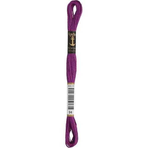 Anchor Lot De 12 Fils De Fil À Broder 6 Brins Prune Foncé 8 M