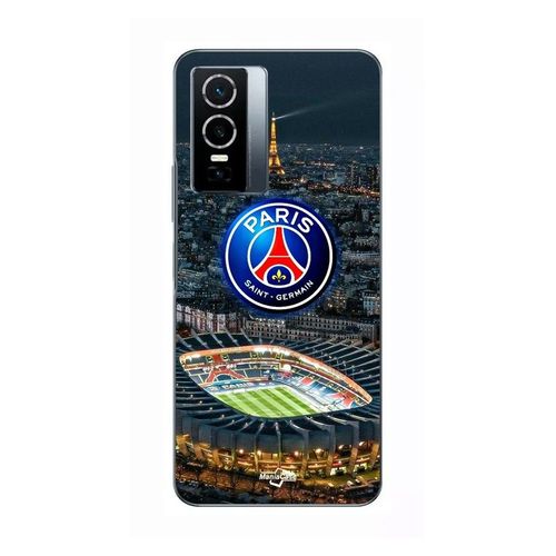 Coque Pour Vivo Y76 5g Psg Logo Stade Nuit Tour Eiffel