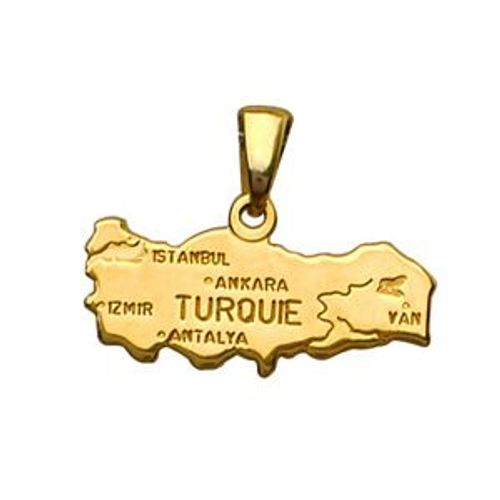 Pendentif Turquie Plaqué Or