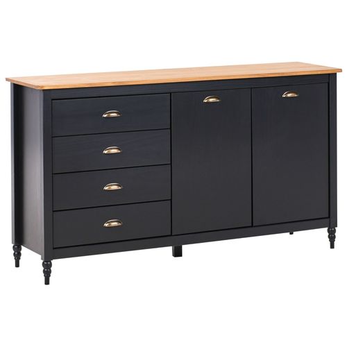 Buffet À 2 Portes En Bois De Pin Noir Shillington
