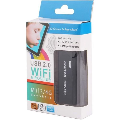 Routeur Wifi Intelligent, Point D'Accès Wlan Wifi 3G/4G Portable, Compatible Avec Hsdpa/Hsupa/Hspa+, Cdma Evdo Rev A/B, Reconnaît Automatiquement Adsl/Dhcp Et Wan/Lan[X802]