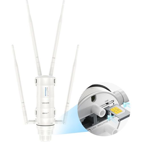 Repeteur Wifi Exterieur Puissant Avec Antenne Wifi Longue Portée - 4G Lte Haute Puissance À Double Bande Avec Emplacement De Carte Sim - Amplificateur Ac1200- Outdoor Poe Répéteur[X83]