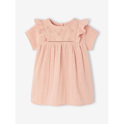 Robe En Gaze De Coton Naissance Rose