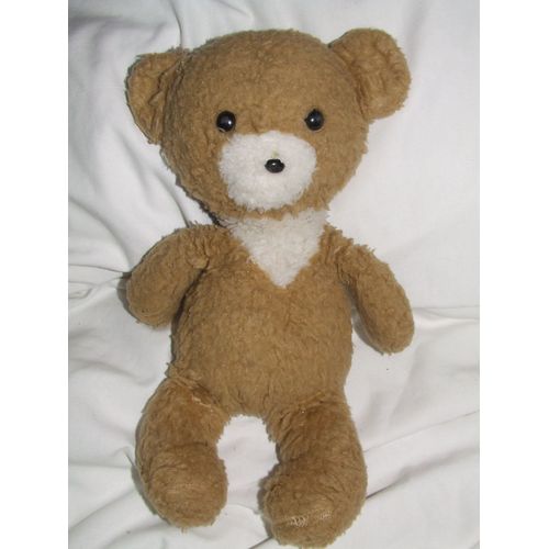 Ours Ancien Marron Beige Blanc 30 Cm