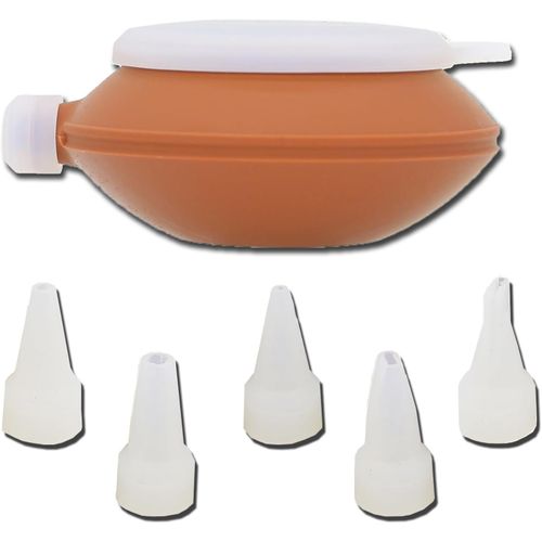 Poche À Douille En Silicone Et 5 Douilles De Formes Differentes, Set De Cuisson Pour Faire Macarons Maison, Moule Macarons Pour Macaron, Cupcake, Dessert.[G233]