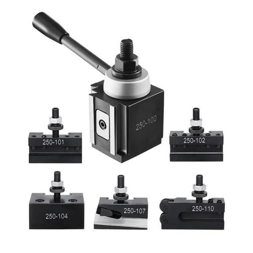 Ensemble de Poteaux d'outil à Changement Rapide-VEVOR-6 pcs-Porte-outil de Tour-pour Mini-tour 152,4-305 mm et Tour à Métaux