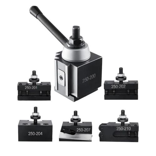 Ensemble de Poteaux d'outil à Changement Rapide-VEVOR-6 pcs-Porte-outil de Tour-pour Mini-tour 254-381 mm et Tour à Métaux