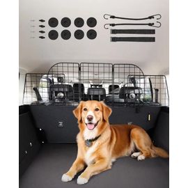Barrière De Voiture Pour Chien Réglable-Vevor-Grille De Séparation Voiture-92,8-152,4 Cm-Pour Siège Arrière