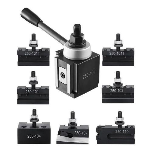 Ensemble de Poteaux d'outil à Changement Rapide-VEVOR-8 pcs-Porte-outil de Tour-pour Mini-tour 152,4-305 mm et Tour à Métaux