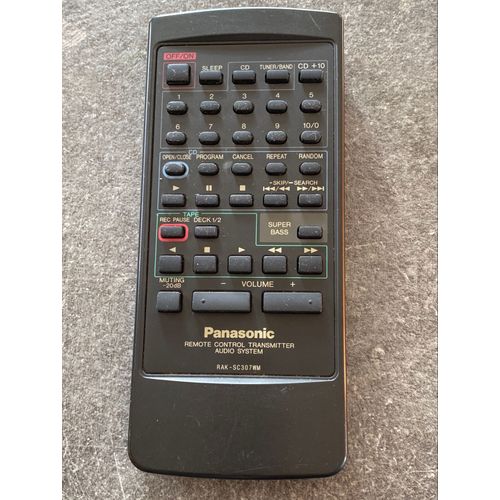 Rare télécommande Panasonic  remote control audio system RAK-SC307WM 