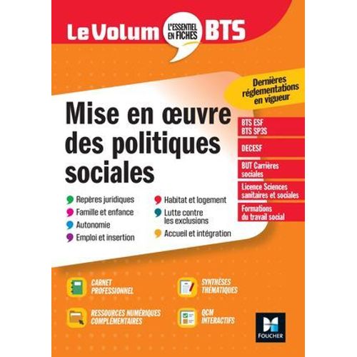 Le Volum' Bts - Mise En Oeuvre Des Politiques Sociales - 7e Édition - Révision