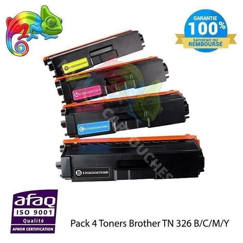 Toner Laser - Brother - TN-326 - Pack de 4 - 4000 pages Noir - 3500 pages Couleurs