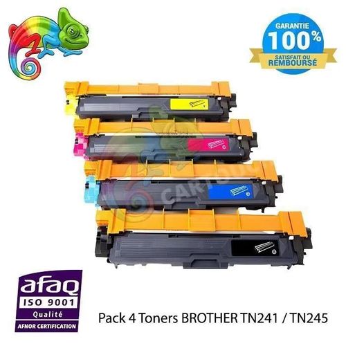 Toner Laser - Brother - TN241CMY - Pack de 4 - 2500 Pages Noir - 2200 Pages Couleur