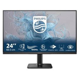 Philips 24E2N1100LB - 1000 Series - écran LED - 24" (23.8" visualisable) - 1920 x 1080 Full HD (1080p) @ 100 Hz - VA - 250 cd/m² - 4000:1 - 4 ms - HDMI, VGA - noir texturé