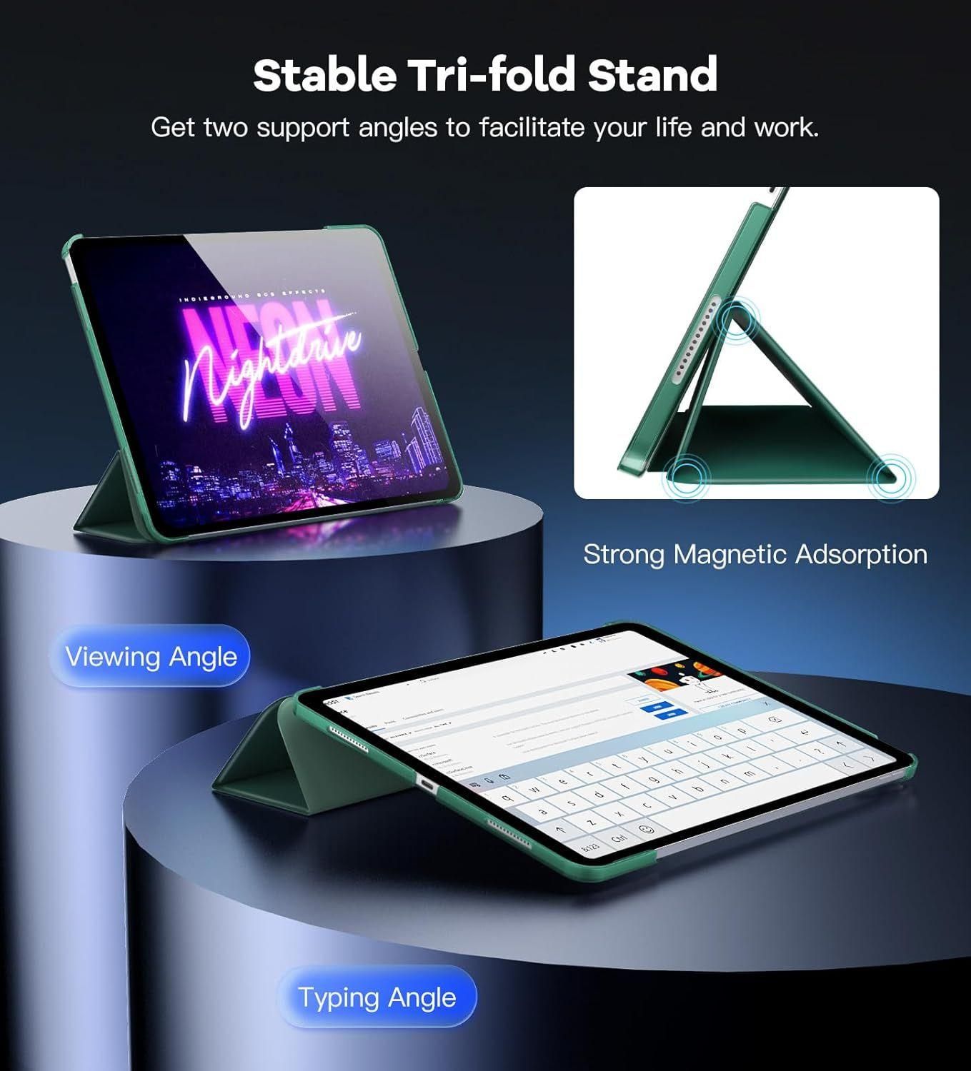 Coque Pour Ipad Air 13 Pouces M2 2024, tui Fine Avec Support Pour Ipad Air... - 4