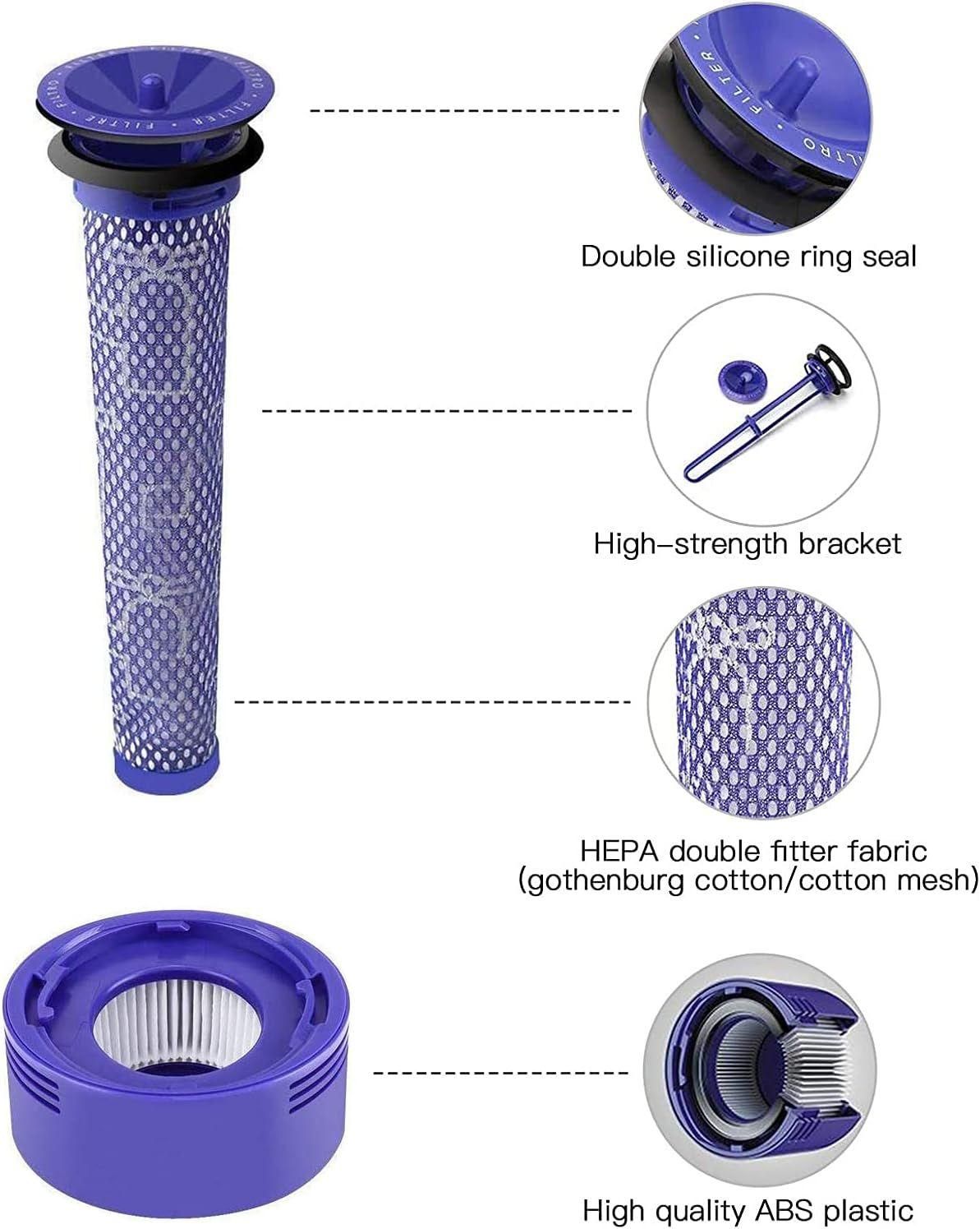 Filtre Remplacement Dyson V8 V7 2 Pr-Filtres V6 V7 V8 2 Post-Filtres V7 V8... - 4