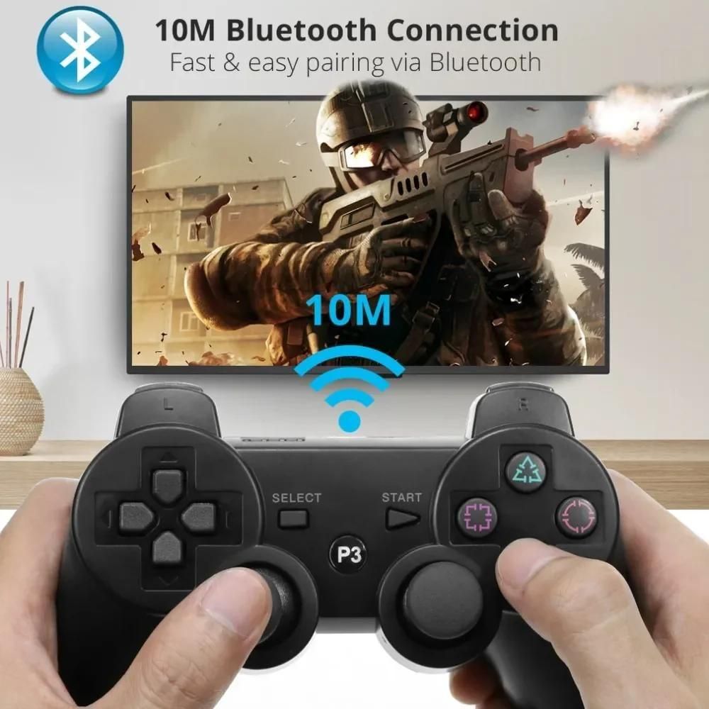 Manette De Jeu Sans Fil Bluetooth Pour Sony Ps3 Joystick Super Mince Pour P... - 3